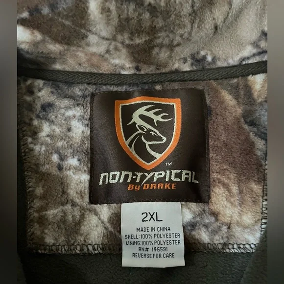 NWT Drake Non-Typical Windproof Silencer Fleece Jacket Realtree Camo 2XL - Picture 8 of 15